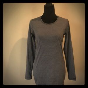 Gray/black Beyond Scrubs underscrub tee.